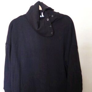 Studio Park Shawn Killinger Size XLPetite Sweatshirt Dress Black Fleece
